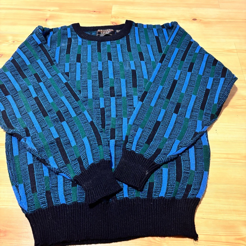 Mens Vintage Uniform Code Wool sweater Mens sz large blue